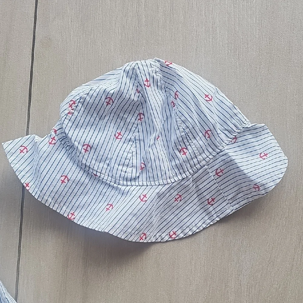 Carter's Striped Baby Dress and Hat Set